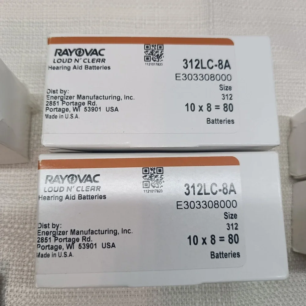 Rayovac Loud N' Clear Sz 312 Hearing Aid Batteries 53‎ Packs Of 8 Total 424